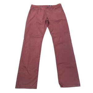 NWOT AG Adriano Goldschmied 32x32 Everett SUD Slim Straight Pant Red Patterned